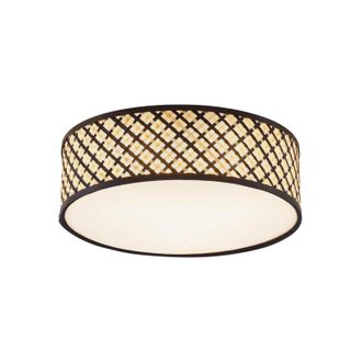 QAZQA Lampada da soffitto tremmo - Orientale - Bamboo,Plastico - Legno/Bianco/Nero - Tondo Max. 3 x Watt - Qazqa