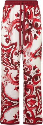 Dolce & Gabbana Zijden broek met print - Heren - Wijde Broeken - Veelkleurig - M - Broeken