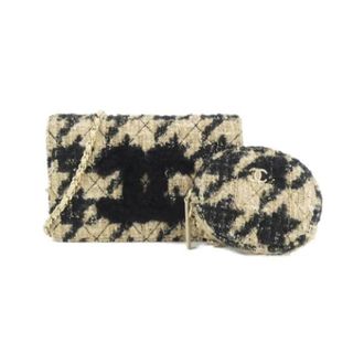 Chanel Pre-owned Chain/Shoulder Wallet - Dames - Pre-owned - Beige - Maat: ONE Size Tweed
