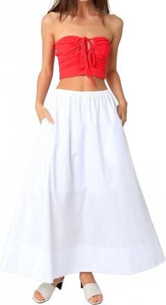Olivaceous Jenny Maxi Skirt In White
