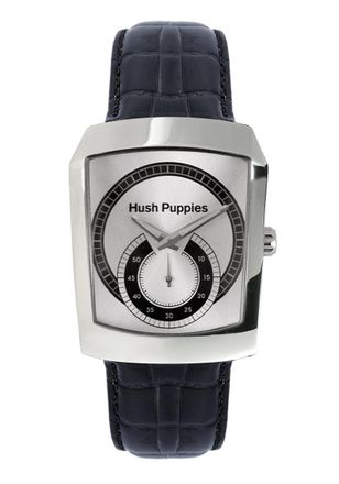Hush Puppies Mens WATCH - Black Leather - One Size