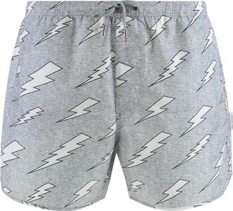 Neil Barrett Zwemshorts met trekkoord Polyamide Zijzakken - Heren - Strandmode - Grijs - M - Badmode