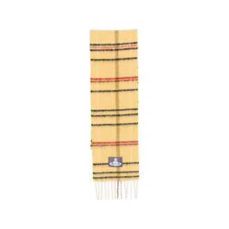 Vivienne Westwood Check-pattern Fringed Scarf