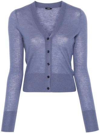Joseph fine-knit cardigan - women - Cashmere - S - Blue
