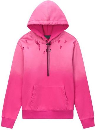 Rta Dion Distressed Hoodie in Vintage Fuchsia at Nordstrom, Size Xxx-Large