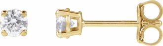 Diamond2Deal 14K Gold 1/3ct Lab-Grown Diamond Stud Earrings Clarity VS, Color F-G