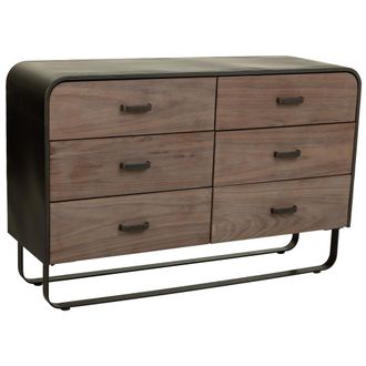 Wanderlust Deco Comoda De Madera Y Metal Negro 120x40x78.5h Cm
