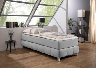 ANDAS Boxspringbett »Salo« Ohne Kopfteil, inkl. Topper, auch in Überlänge 220 cm
