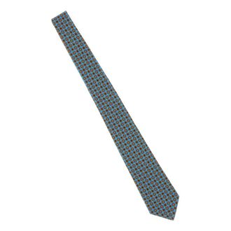Kiton Micro-Geometric Silk 7-Fold Tie - male - Kiton - Ties - Multicolor - ONE SIZE - Accessories
