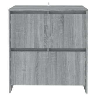 Berkfield Home Sideboards 2 pcs Grey Sonoma 70x41x75 cm Engineered Wood | Size: 70 x 41 x 75 cm