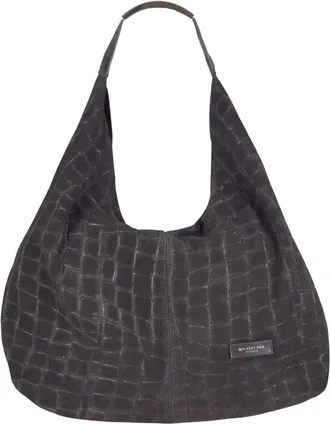 My Best Bags Firenze Borsa a mano con chiusura a scatto in metallo in pelle Made In Italy - - Bags - Donna - Marrone - ONE SIZE