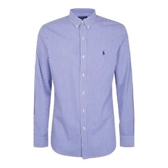 Ralph Lauren Overhemden Blauw - Heren - Casual Overhemden - Blauw - XL - Katoen - Overhemden