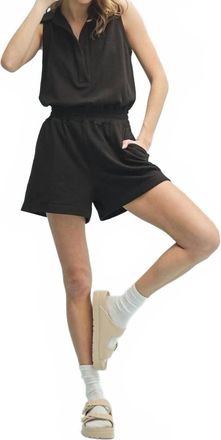 Wishlist Womens Athlete Collared Romper In Black