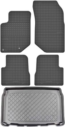 OEM Ds 3 Crossback Suv Desde Abril De 2019 Set - Alfombrillas De Goma Para Coche + Alfombrilla Para Maletero