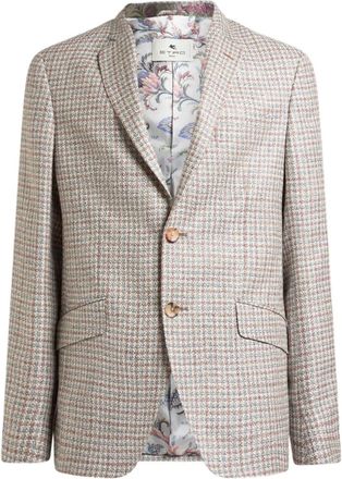 Etro single-breasted blazer - men - Wool/Silk/Linen/Flax - 58 - Neutrals