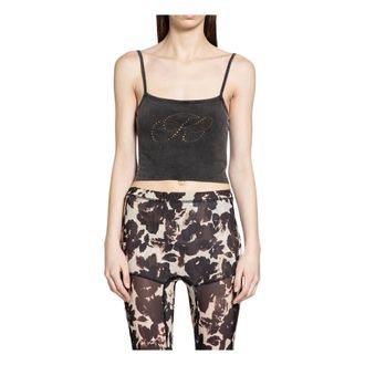 Charlotte Knowles Sleeveless Tops, female, Black, S, Cally Cami