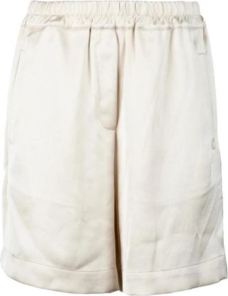 Semicouture Beige Elastic Acetate-Blend Shorts