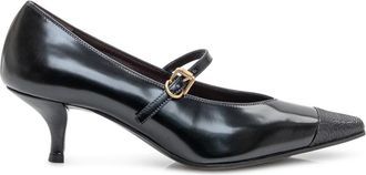 Roberto Festa Milano Mary Jane Pumps - Dames - Pumps - Zwart - 38 1/2 EU - Leer - Schoenen