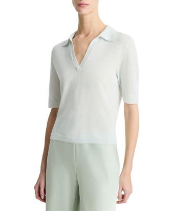 Vince Cashmere & Silk-Blend Silk Blend Polo Shirt