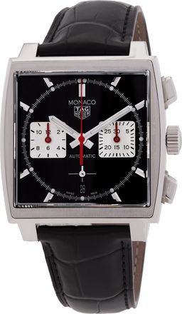 Tag Heuer Pre-owned Tag Heuer Monaco Chronograph Automatic Black Dial Mens Watch CBL2113.FC6177