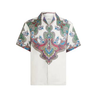Etro Etro, Short Sleeve Shirts, male, White, Size: L Shirt