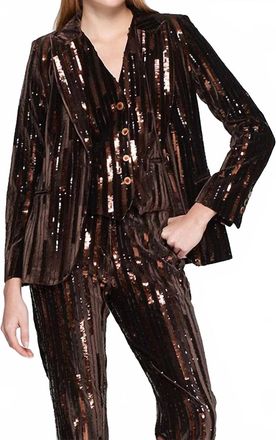 Vilagallo Heather Tercp Jacket In Brown