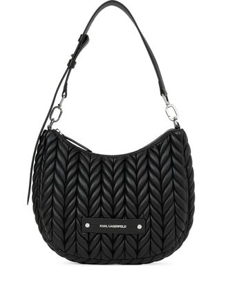 Karl Lagerfeld small K/Weave tote bag - women - Polyurethane - One Size - Black