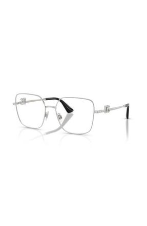 Dolce & Gabbana 56mm Square optical glasses in Silver at Nordstrom