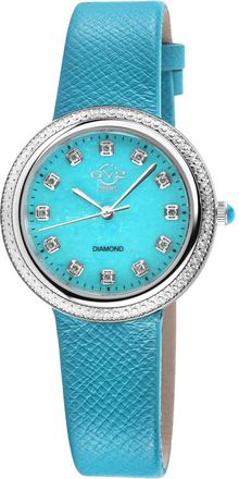 Gevril Group Arezzo Quartz Diamond Blue Dial Ladies Watch 13301.1