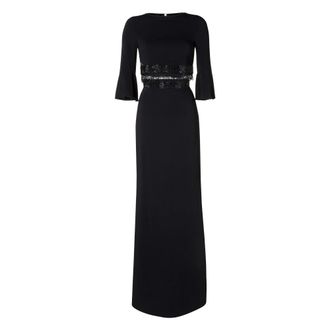 Philipp Plein Lange Jurk Cause you dont think - Dames - Avondkleed - Zwart - S - Katoen - Kleedjes
