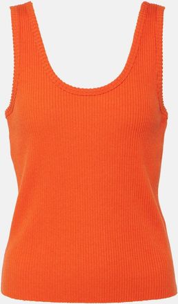 Vince Ribbed-knit cotton-blend tank top