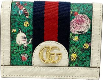 Gucci Ivory Multi-Color Leather Pvc Wallet (Bi-Fold) (Pre-Owned)