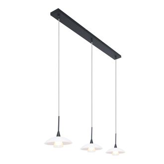 Steinhauer Steinhauer - L&aacute;mpara Colgante - Tallerken - Negro - Vidrio Metal