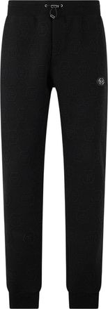Philipp Plein Black Jogging Pants with Elasticated Waistband and Logo Patch