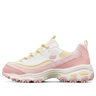 Skechers (WMNS) Skechers DLites 1.0 Sneakers Pink/Yellow 149906-PKYL