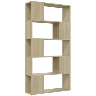vidaXL Vidaxl - Librería separador contrachapada roble Sonoma 80x24x155 cm