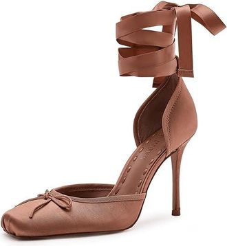 Steve Madden Larina Womens Shoes Tan Satin : 7.5 M, Synthetic
