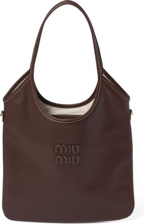 Miu Miu Ivy Leather Bag, Woman, Briarwood