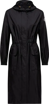 Moncler Moncler Hiengos Hooded Rain Coat, Women, Black, Size: 0