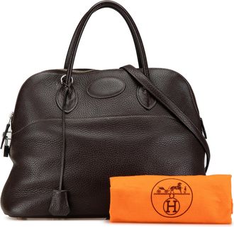 Herm&egrave;s Brown Clemence Bolide 35
