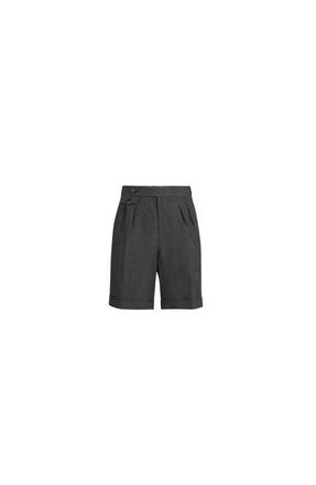 Brunello Cucinelli D&eacute;lav&eacute; linen Bermuda shorts in Anthracite at Nordstrom, Size 48 It