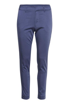 Kaffe Casual Trousers Kalea Womens Chino Trousers Elegant Classic Fabric Trousers, blue indigo, 12