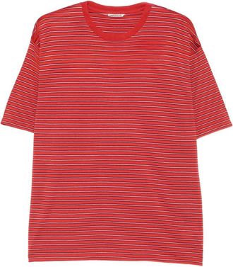 Auralee Camiseta de lana a rayas Auralee