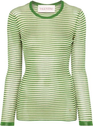 Valentino Garavani Truien & Vesten, Dames, Groen, M, Stijlvolle trui met uniek design