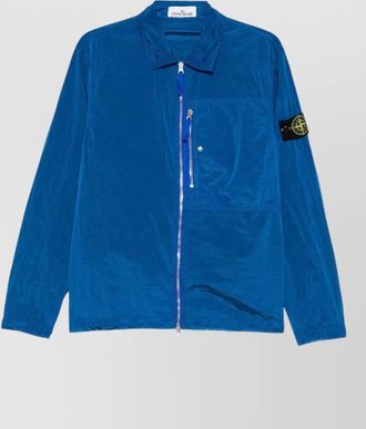 Stone Island nylon econyl jacket point collar pocket