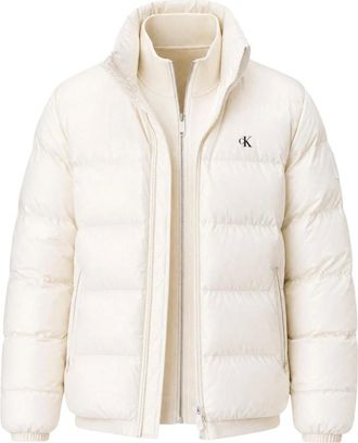 Calvin Klein Jeans Giacca Piumino in Nylon Relaxed - - Jackets - Uomo - Bianco - S