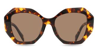 Prada PR 16WSF Asian Fit Polarized VAU05C Womens Sunglasses Tortoiseshell Size 53