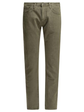 Ralph Lauren Olive Jeans mit geradem Bein