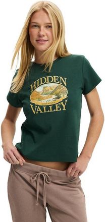 Cotton On Womens Baby Graphic Tee in Hidden Valley Treetop Green at Nordstrom, Size Xx-Small