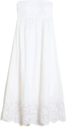Max Mara Mstscena Jurk - Dames - Maxi kleedjes - Wit - XS - Kleedjes